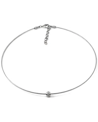 DIAMOND SELECT CUTS SILVER & STAINLESS STEEL 0.04 CT. TW. DIAMOND NECKLACE