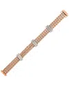 Diamond Select Cuts Silver & Stainless Steel 0.05 Ct. Tw. Diamond Bracelet