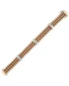 Diamond Select Cuts Silver & Stainless Steel 0.05 Ct. Tw. Diamond Bracelet