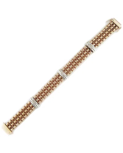 DIAMOND SELECT CUTS SILVER & STAINLESS STEEL 0.05 CT. TW. DIAMOND BRACELET