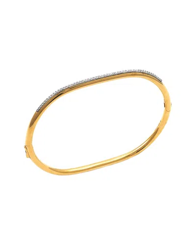 Diamond Select Cuts Silver & Stainless Steel 0.07 Ct. Tw. Diamond Bangle In No Color