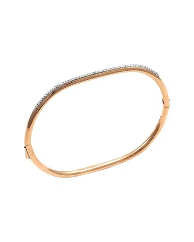 Diamond Select Cuts Silver & Stainless Steel 0.07 Ct. Tw. Diamond Bangle In No Color