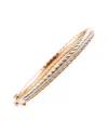 Diamond Select Cuts Silver & Stainless Steel 0.10 Ct. Tw. Diamond Bangle Bracelet