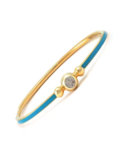 DIAMOND SELECT CUTS SILVER & STEEL 0.01 CT. TW. DIAMOND STATION BANGLE BRACELET