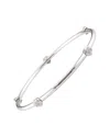 Diamond Select Cuts 0.06 Ct. Tw. Diamond Silver Bangle In White