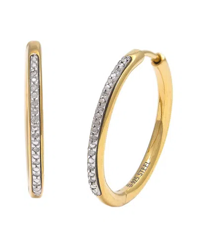 Diamond Select Cuts Silver & Steel 0.06 Ct. Tw. Diamond Earrings