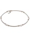 Diamond Select Cuts Silver & Steel 0.06 Ct. Tw. Diamond X Necklace
