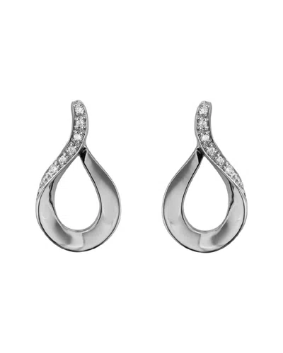Diamond Select Cuts Silver Contour Earrings