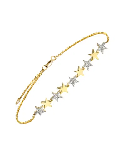 Diamond Select Cuts Star 14k 0.13 Ct. Tw. Diamond Bracelet In Gold