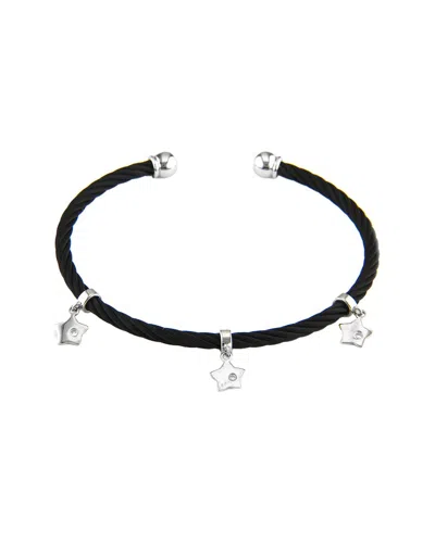 Diamond Select Cuts Star 14k & Stainless Steel 0.03 Ct. Tw. Diamond Bangle Bracelet