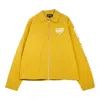 Diamond-supply Coach Jacket Men's Gem Speedway Jacket Gold/white In Gold/white