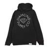 Diamond-supply Men's Circle Logo Hood Sweatshirt In Black/white
