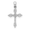 Diamond2deal 10k Gold 1/15ct. Diamond Cross Pendant In White