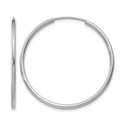 Diamond2deal 10k Gold 1.5mm Round Endless Hoop Earrings In Metallic