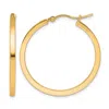 Diamond2deal 10k Yellow Gold 3mm Polished Square Shape Hoop Earrings In Brown