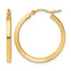 Diamond2deal 10k Yellow Gold 3mm Polished Square Shape Hoop Earrings In Gold