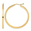 Diamond2deal 10k Yellow Gold 3mm Polished Square Shape Hoop Earrings In Gold