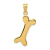 Diamond2deal 10k Gold 3-d Dog Bone Pendant In Yellow