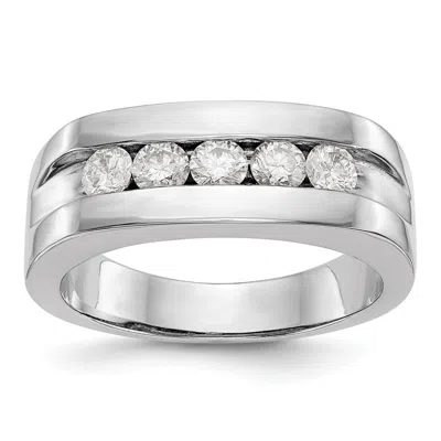 Diamond2deal 10k Gold Lab Grown Diamond 5-stone Band Ring 3/4ct Clarity- Vs Color- G-h In White