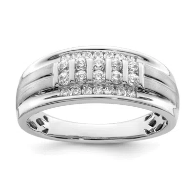 Diamond2deal 10k Gold Lab Grown Diamond Wedding Band Ring 1/2ct Clarity- Vs Color- G-h In White