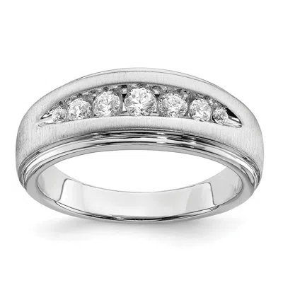 Diamond2deal 10k Gold Lab Grown Diamond Wedding Band Ring 1/2ct Clarity- Vs Color- G-h In White