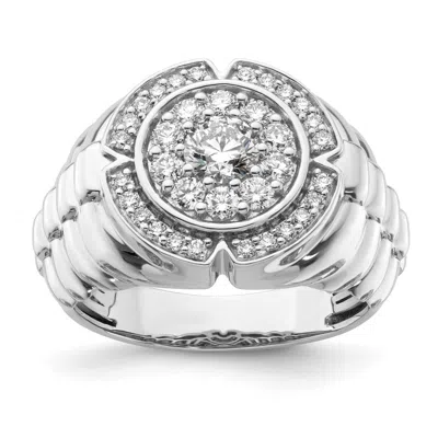 Diamond2deal 10k Gold Lab Grown Diamond Wedding Band Ring 1.2ct Clarity- Vs Color- G-h In White