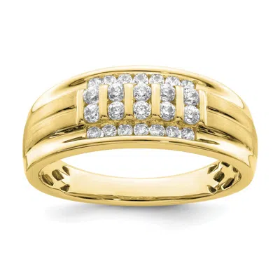 Diamond2deal 10k Gold Lab Grown Diamond Wedding Band Ring 1/2ct Clarity- Vs Color- G-h In Yellow