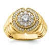 Diamond2deal 10k Gold Lab Grown Diamond Wedding Band Ring 1.2ct Clarity- Vs Color- G-h In Yellow