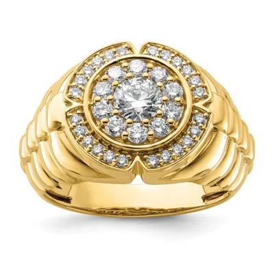 Diamond2deal 10k Gold Lab Grown Diamond Wedding Band Ring 1.2ct Clarity- Vs Color- G-h In Yellow