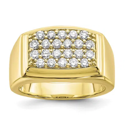 Diamond2deal 10k Gold Lab Grown Diamond Wedding Band Ring 1ct Clarity- Vs Color- G-h In Yellow
