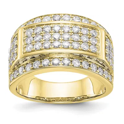 Diamond2deal 10k Gold Lab Grown Diamond Wedding Band Ring 2.1ct Clarity- Vs Color- G-h In Yellow
