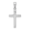 Diamond2deal 10k Gold Polished Cross Pendant In White