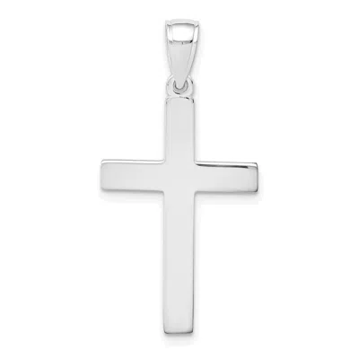 Diamond2deal 10k Gold Polished Cross Pendant In White