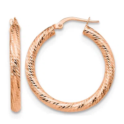 Diamond2deal 10k Gold Round Shape Hoop Earrings In Neutral