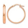 Diamond2deal 10k Rose Gold Polished Oval Hoop Earrings In Gold