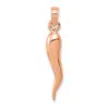 Diamond2deal 10k Rose Gold Medium 3d Italian Horn Pendant
