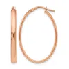 Diamond2deal 10k Rose Gold Polished Oval Hoop Earrings In Gold