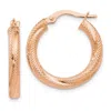 Diamond2deal 10k Gold Round Shape Hoop Earrings In Gold