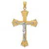 Diamond2deal 10k Two-tone Crucifix Pendant