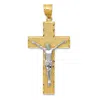 Diamond2deal 10k Two-tone Diamond-cut Crucifix Pendant