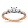 Diamond2deal 10k Two-tone Lab Grown Diamond Engagement Ring 0.71ct Clarity- Vs Color- G-h In Yellow
