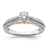 Diamond2deal 10k Two-tone Lab Grown Diamond Engagement Ring 3/4ct Clarity- Vs Color- G-h In Yellow