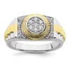 Diamond2deal 10k Two-tone Lab Grown Diamond Wedding Band Ring 0.33ct Clarity- Vs Color- G-h In Yellow