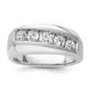 Diamond2deal 10k White Gold Lab Grown Diamond 5-stone Band Ring 1ct Clarity- Vs Color- G-h In White