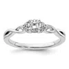 Diamond2deal 10k White Gold Lab Grown Diamond Engagement Ring 0.33ct Clarity- Vs Color- G-h In White