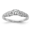 Diamond2deal 10k White Gold Lab Grown Diamond Engagement Ring 1/2ct Clarity- Vs Color- G-h In White