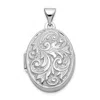 Diamond2deal 10k White Gold Polished Reversible Love You Always Oval Locket Pendant In White