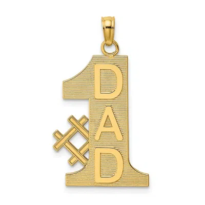 Diamond2deal 10k Yellow Gold #1 Dad Charm