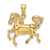 Diamond2deal 10k Yellow Gold 2-d Horse Charm In Yellow