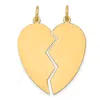 Diamond2deal 10k Yellow Gold 2 Piece Heart Charm Set In Yellow